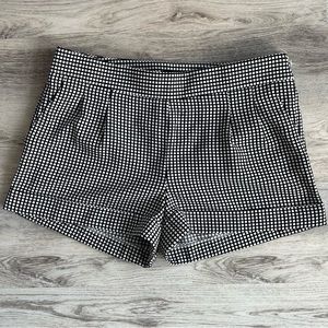 Express black and white checkered dress shorts